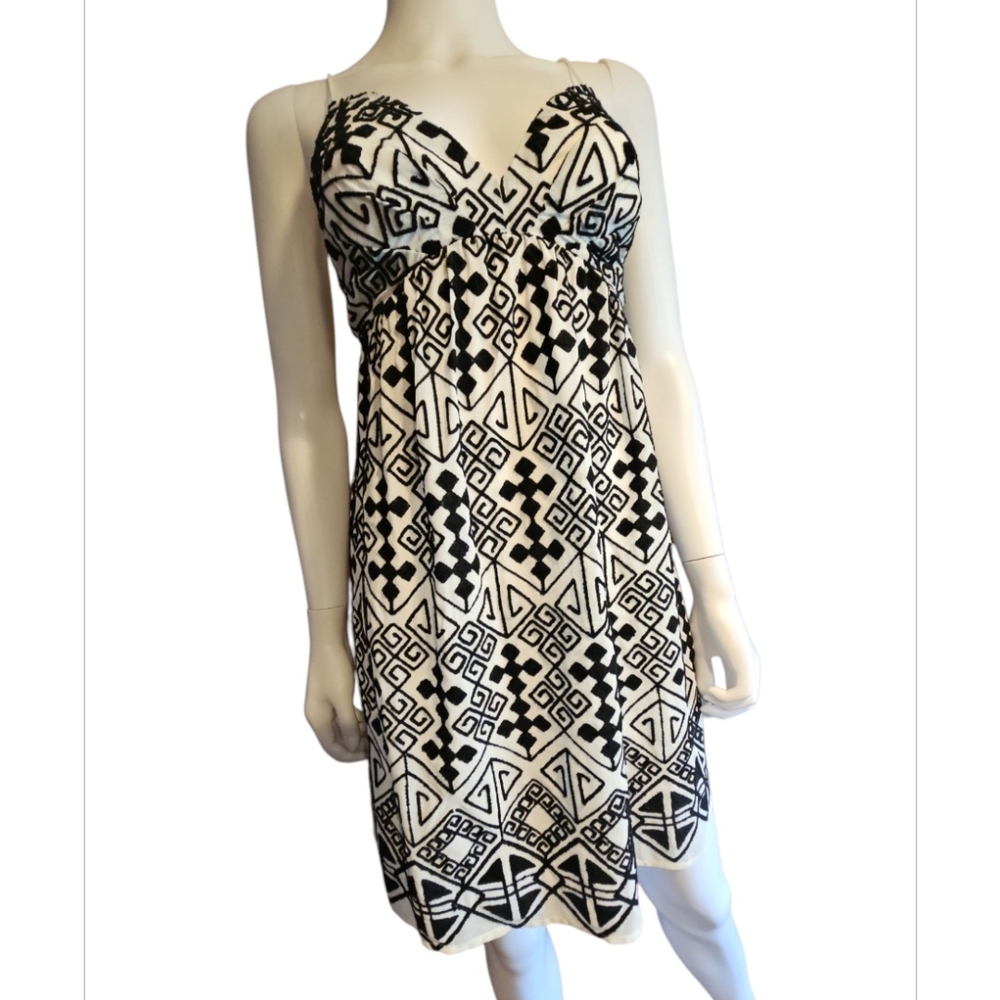 re:named Monochrome Patterned Dress